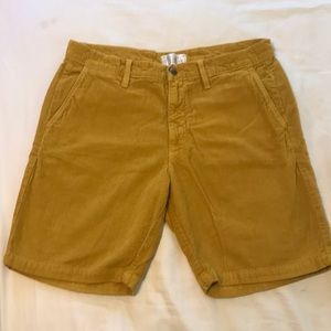 Mustard Yellow Corduroy Shorts